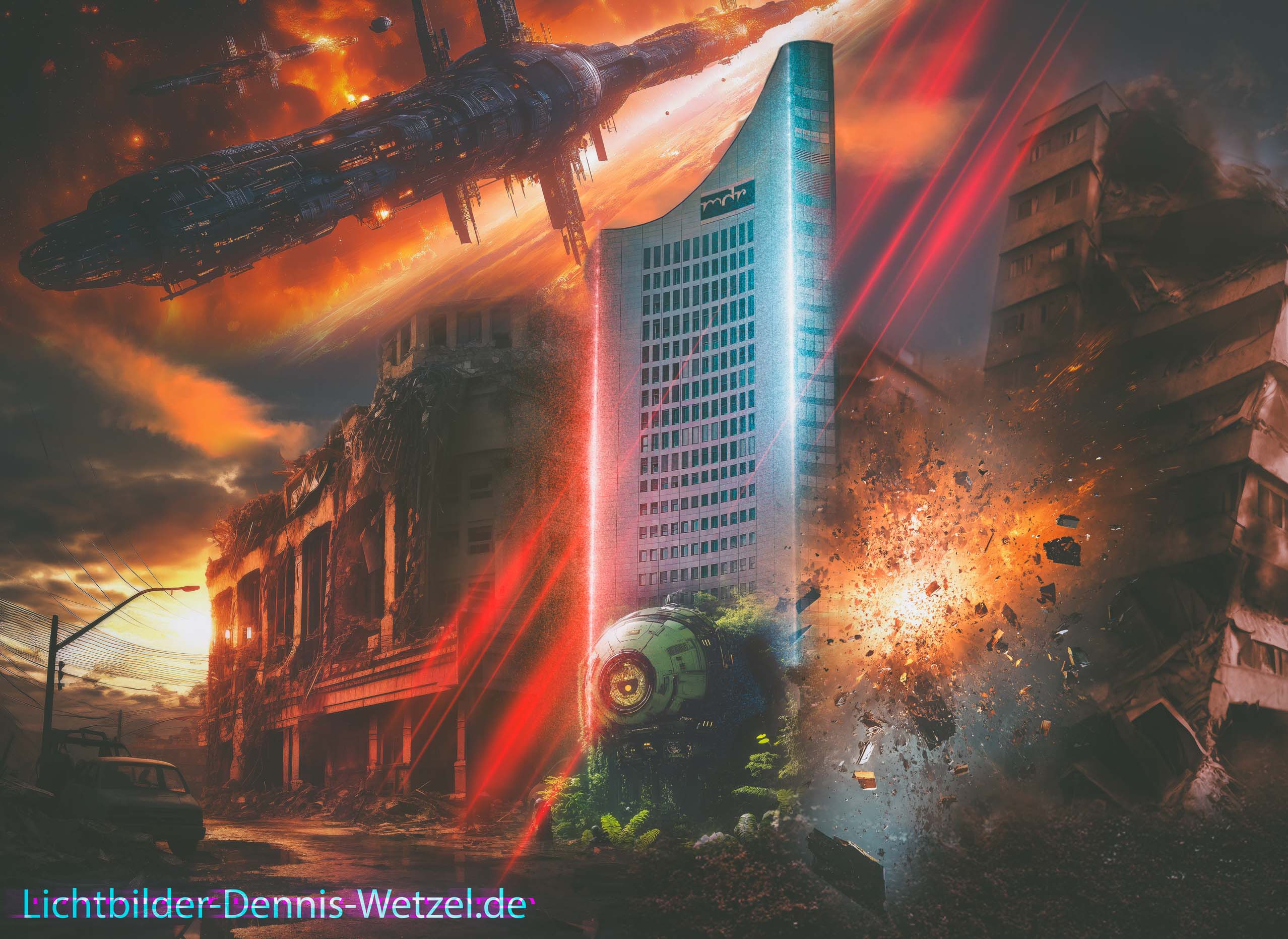 -Das Neue trotzt dem Verfall- Panorama Tower, Uniriese Leipzig SciFi